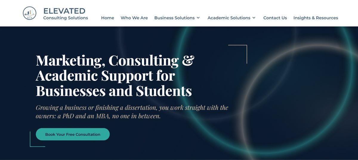 Elevated Consulting Solutions homepage